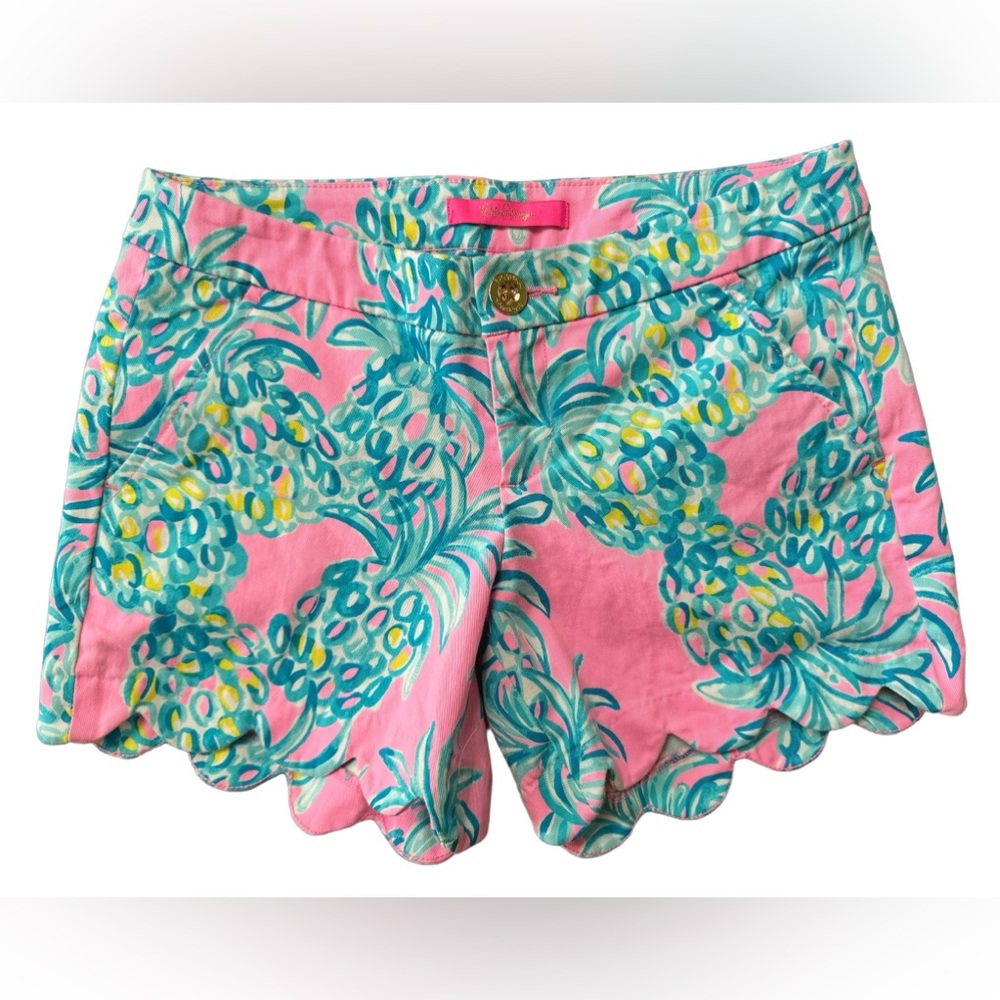 Lilly Pulitzer Buttercup Stretch 5"‎ Shorts Pelican Pink Beat The Heat Size 0